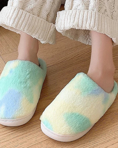 Chaussons Tie Dye en peluche