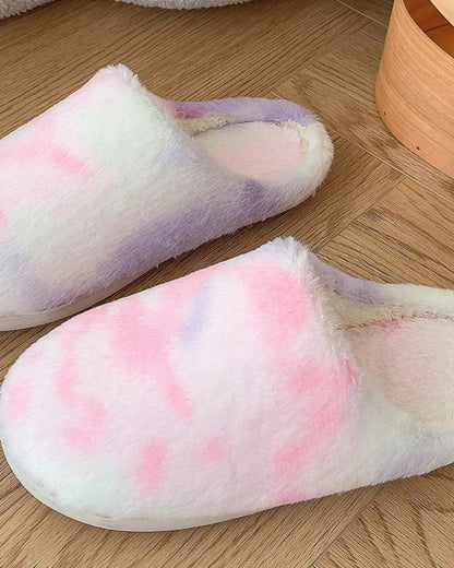 Chaussons Tie Dye en peluche