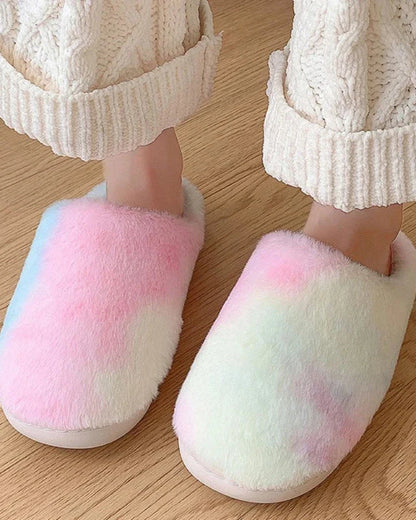 Chaussons Tie Dye en peluche