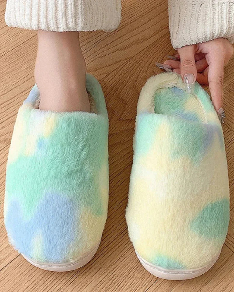 Chaussons Tie Dye en peluche