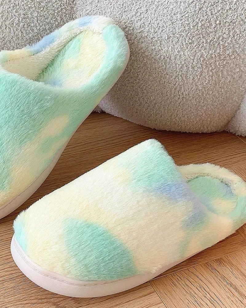 Chaussons Tie Dye en peluche