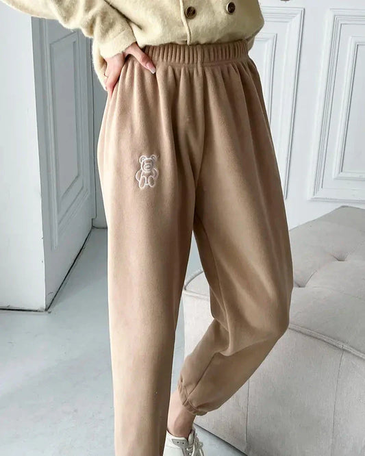 Pantalons de jogging longs avec doublure chaude