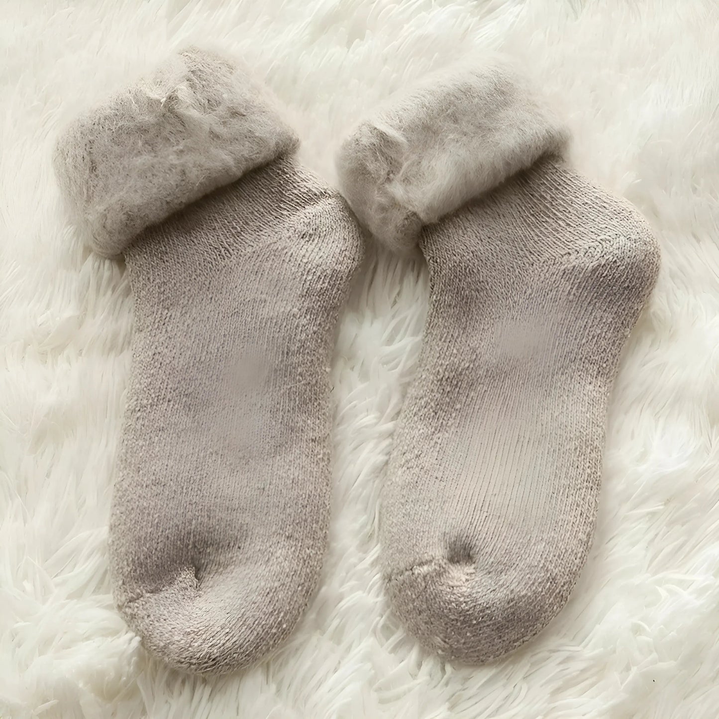 Beige Chaussettes chaudes pour femmes