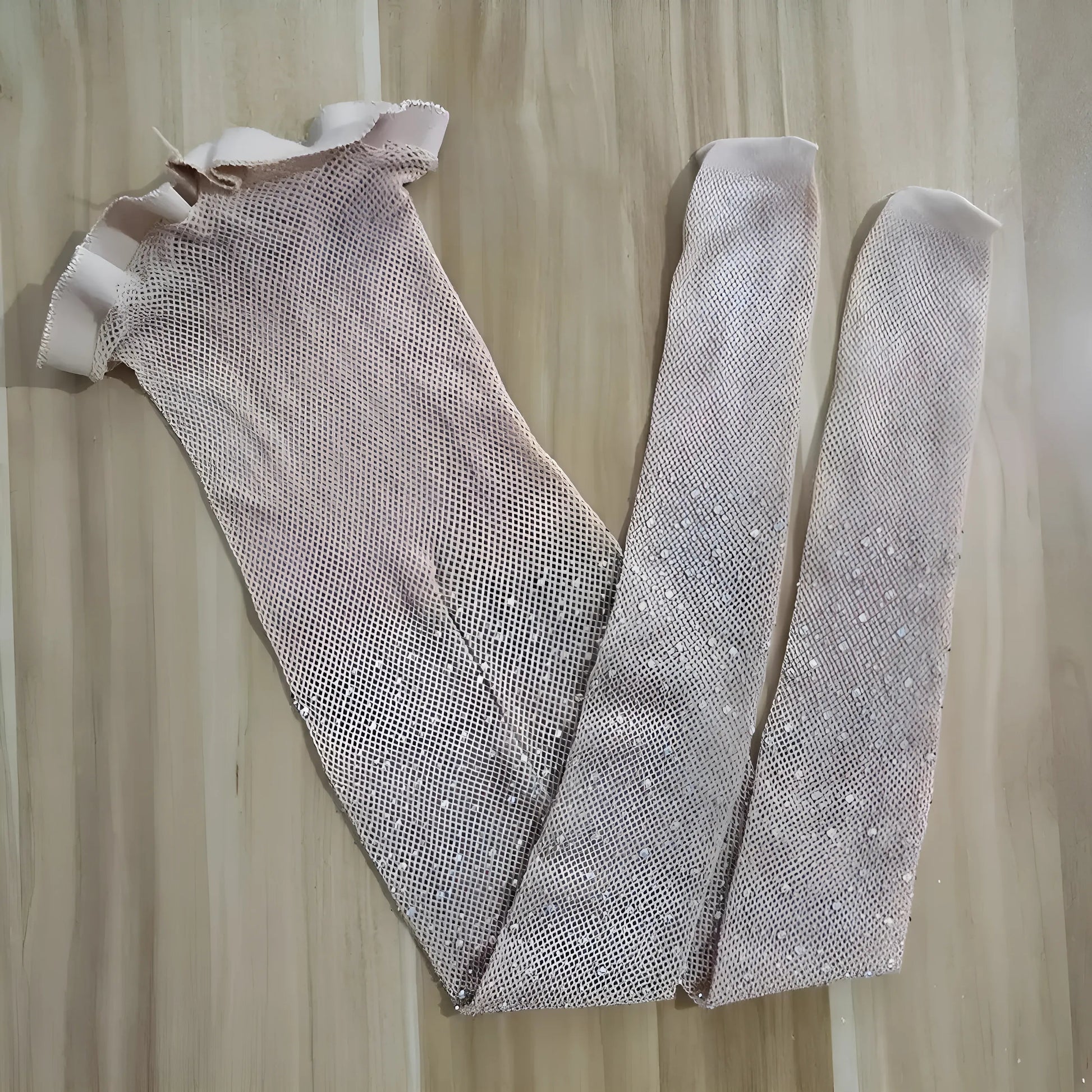 Beige Collants brillants