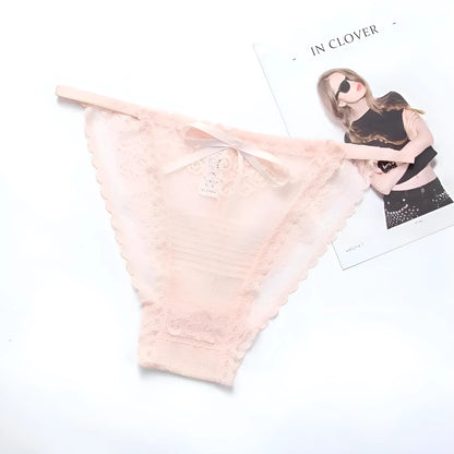 Beige Culotte en dentelle avec bande élastique fine