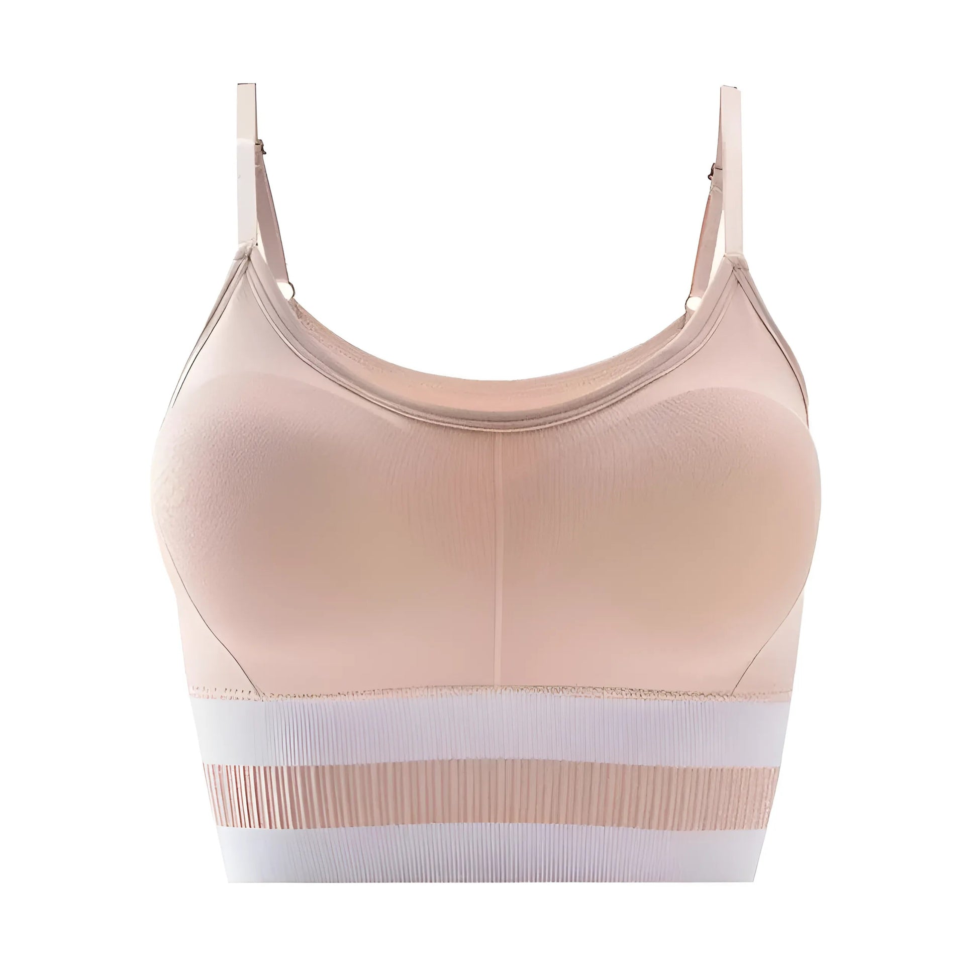 Beige Soutien-gorge de sport avec bretelles