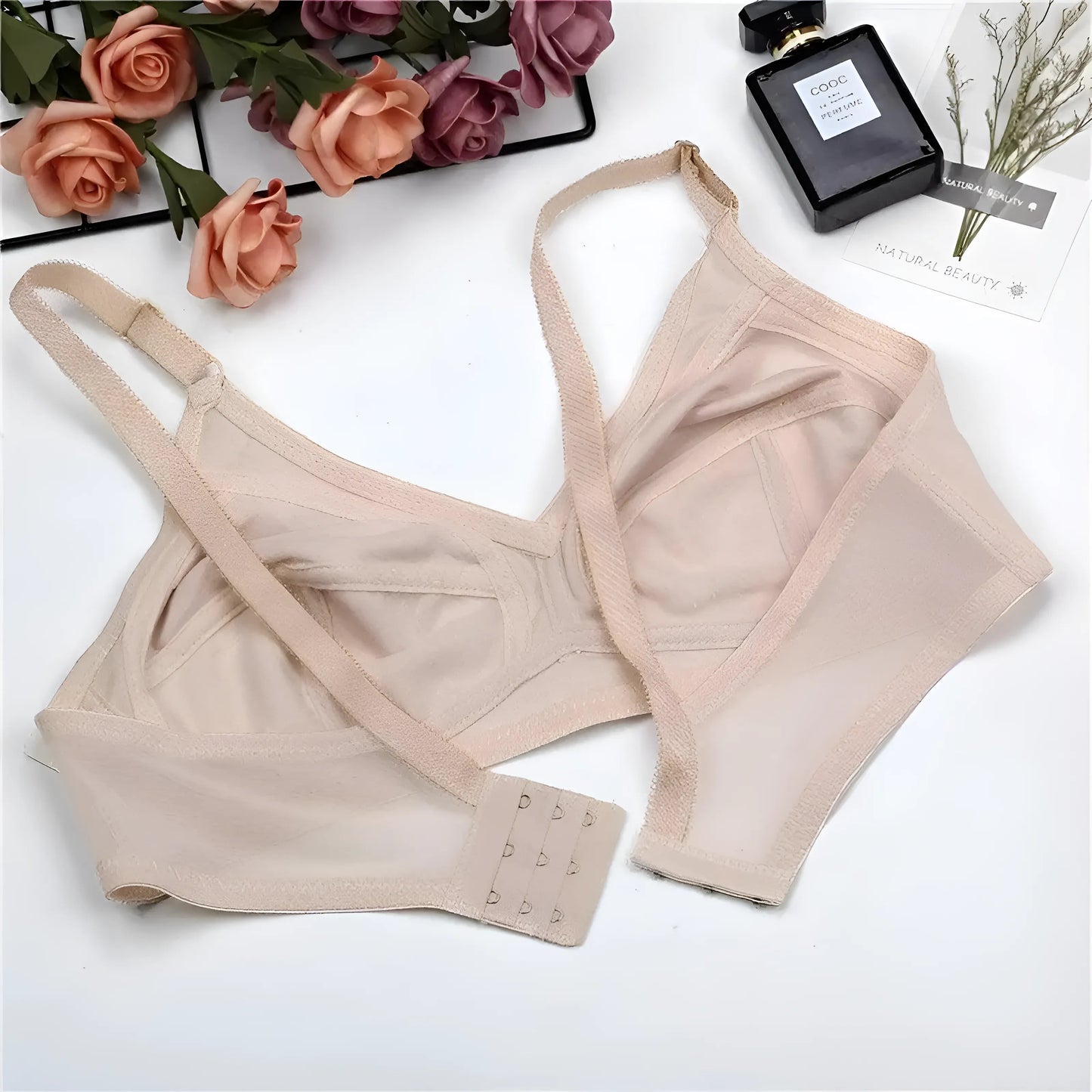 Beige Soutien-gorge en dentelle douce