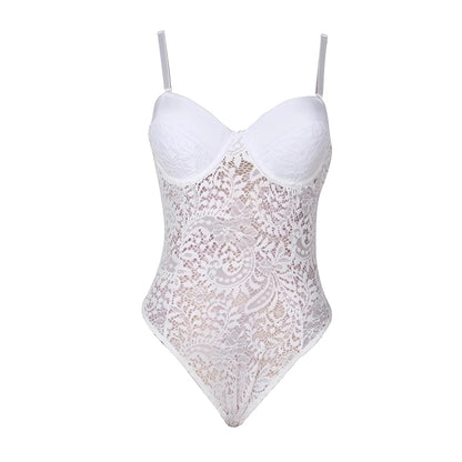 Blanc Body en dentelle grande taille