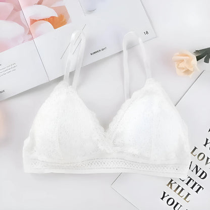 Blanc Bralette en dentelle