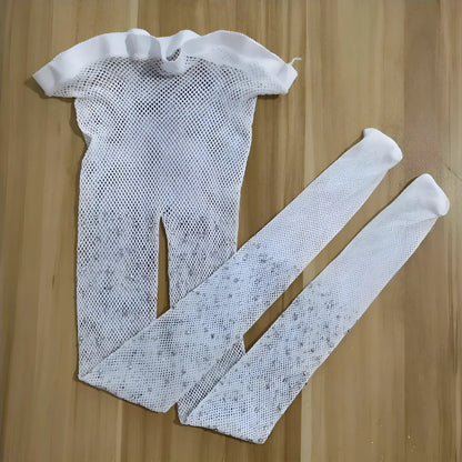 Blanc Collants brillants