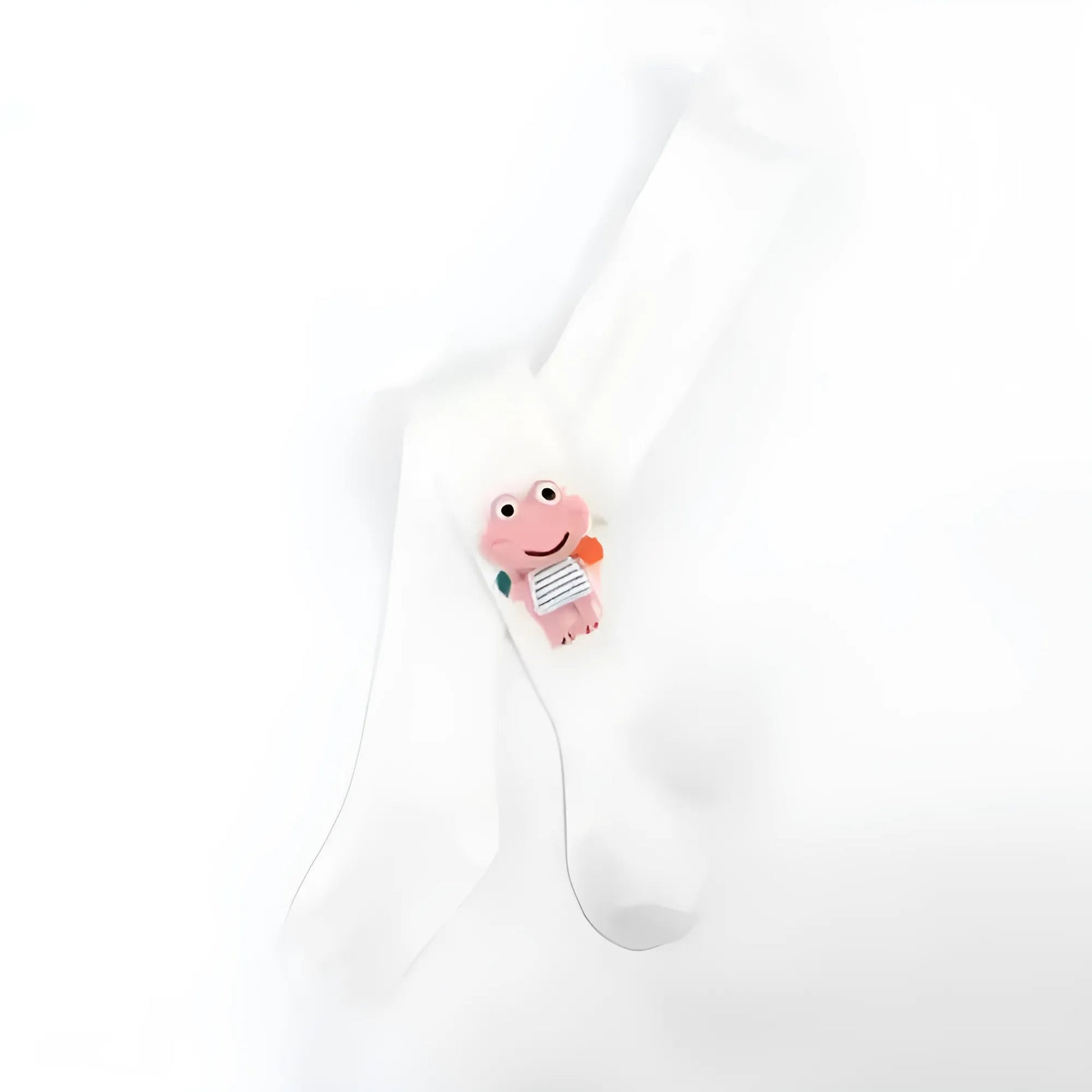 Blanc Collants pour enfants avec design de grenouille