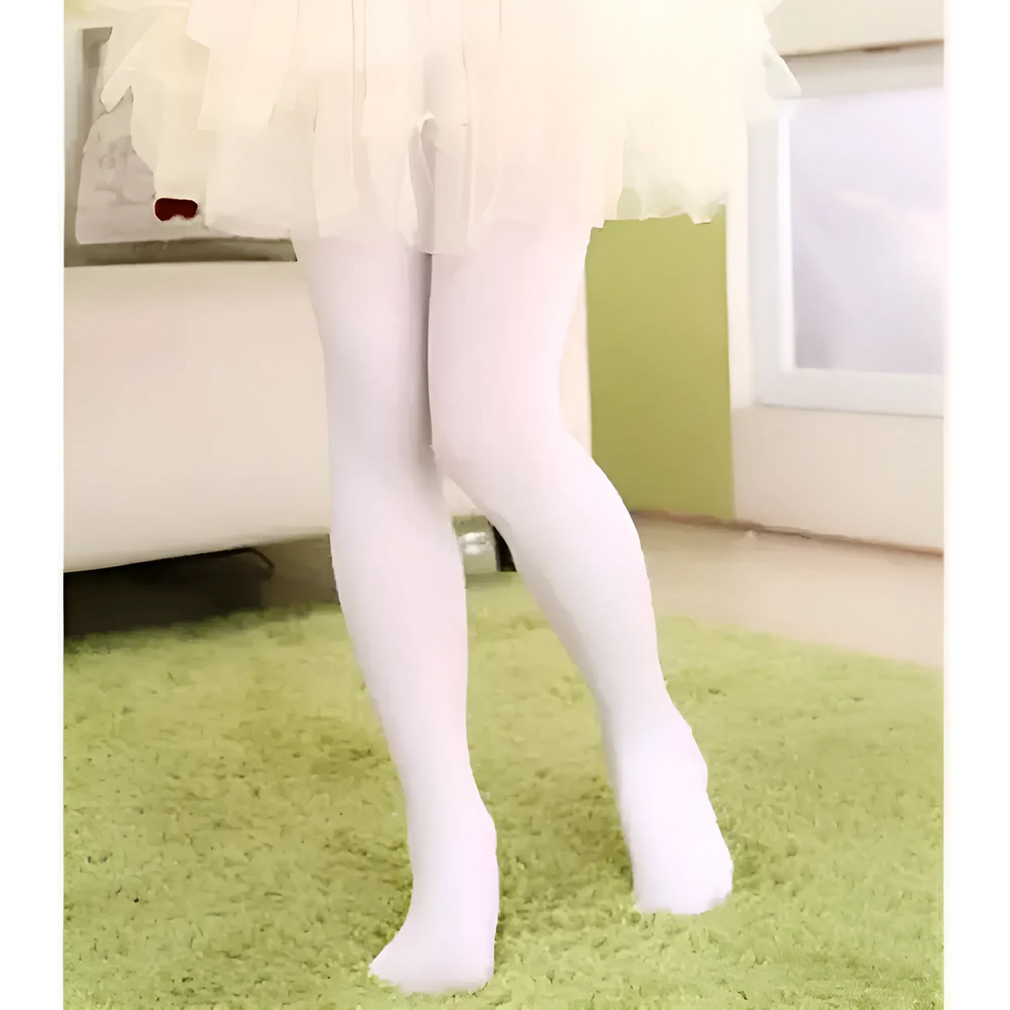 Blanc Collants Universels pour Enfants