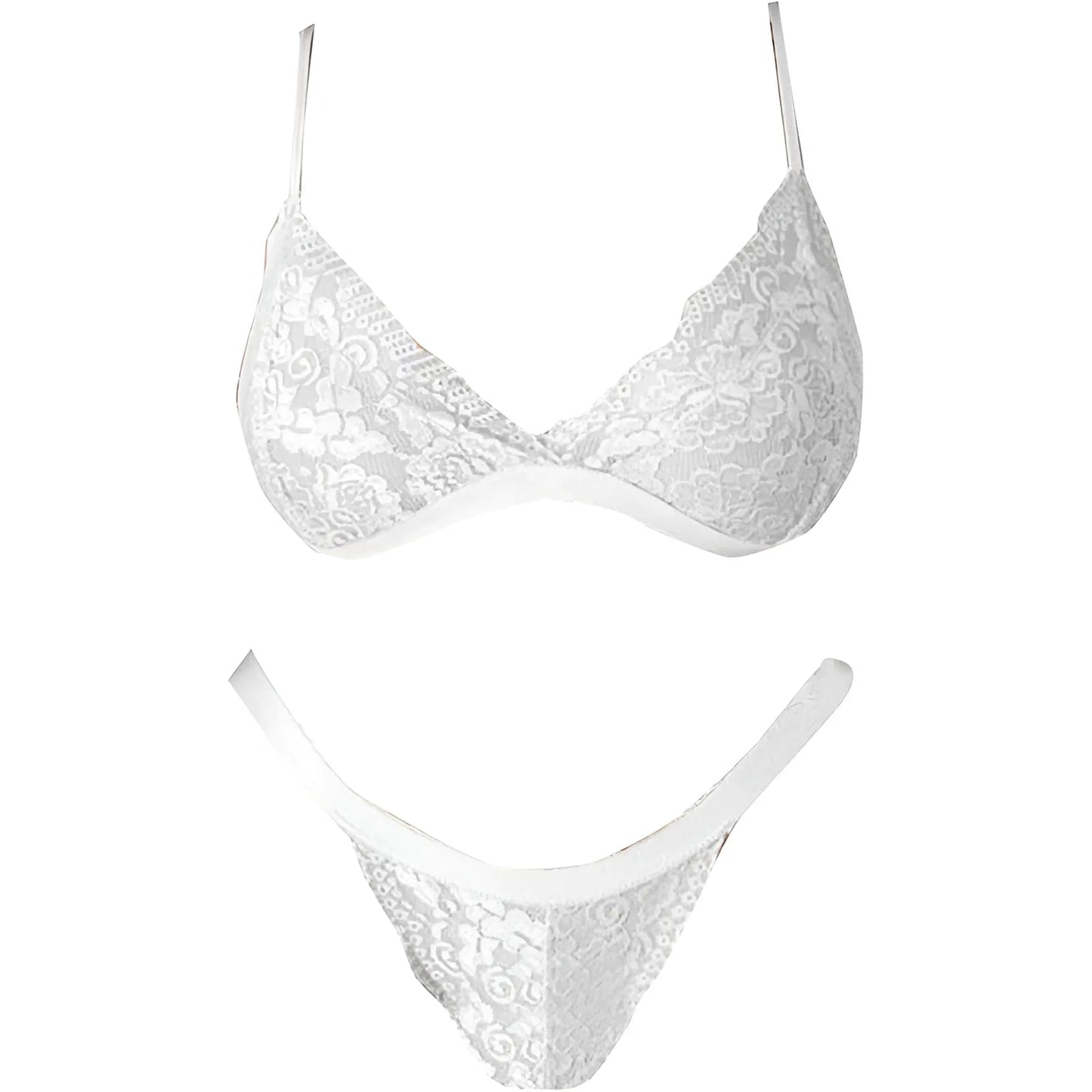 Blanc Ensemble de lingerie en dentelle classique