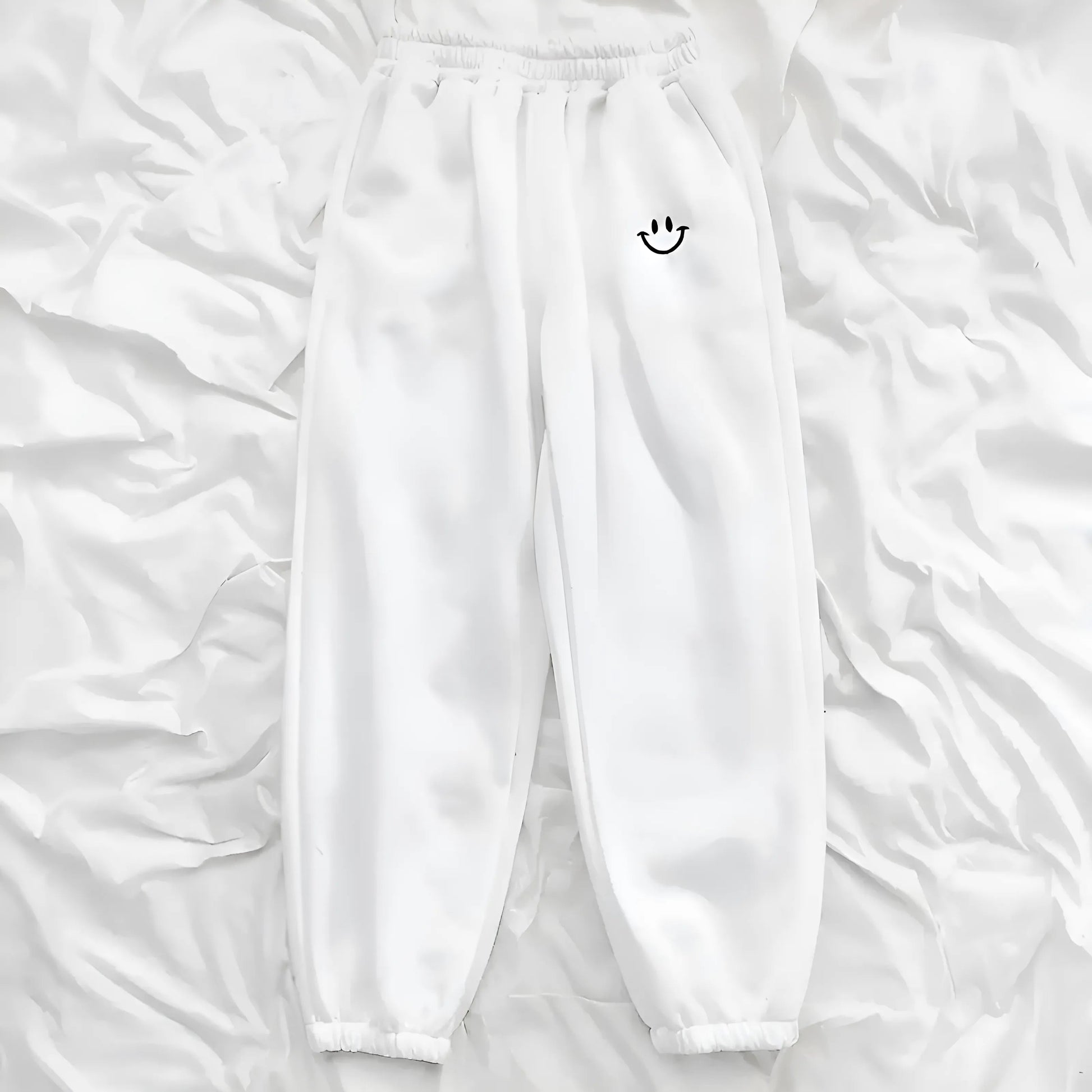 Blanc Ensembles de sport avec imprimé subtil