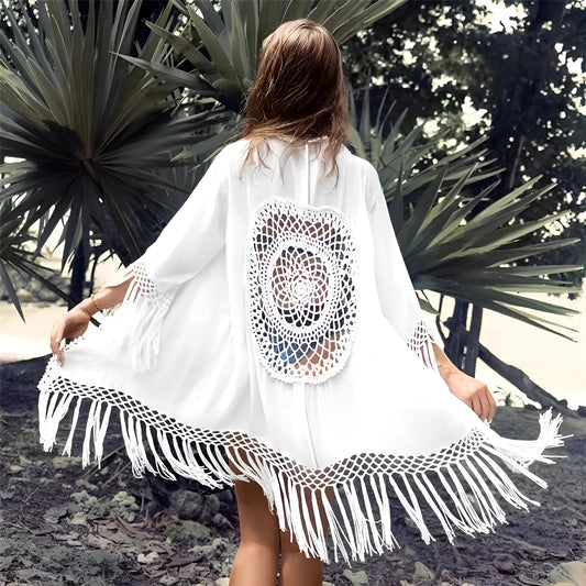 Blanc Kimono de plage classique