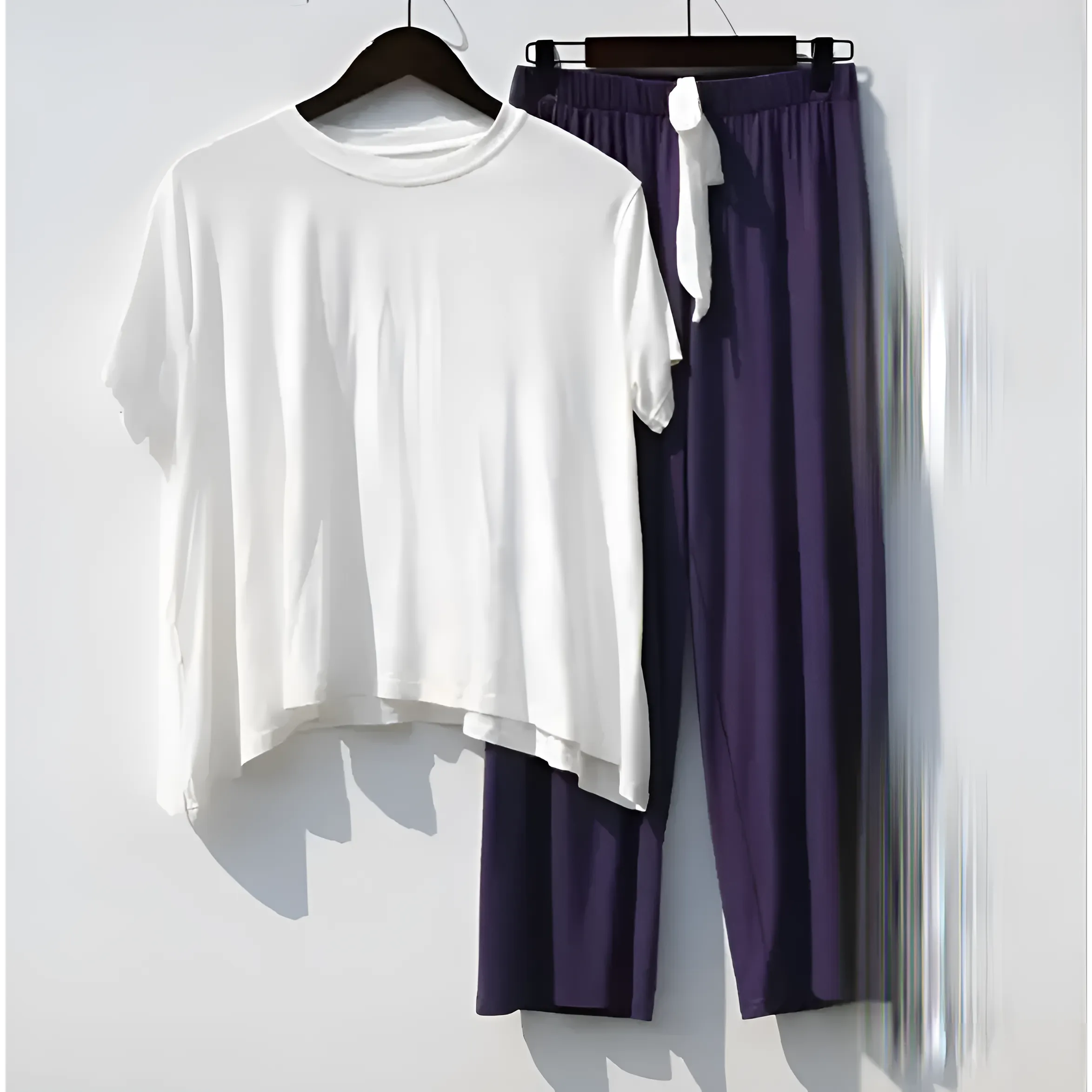 JINSHI Bas de Pyjama Femme Pantacourt Doux Confortable Modal JINSHI Bas de Pyjama Femme Pantacourt Doux Confortable Modal
