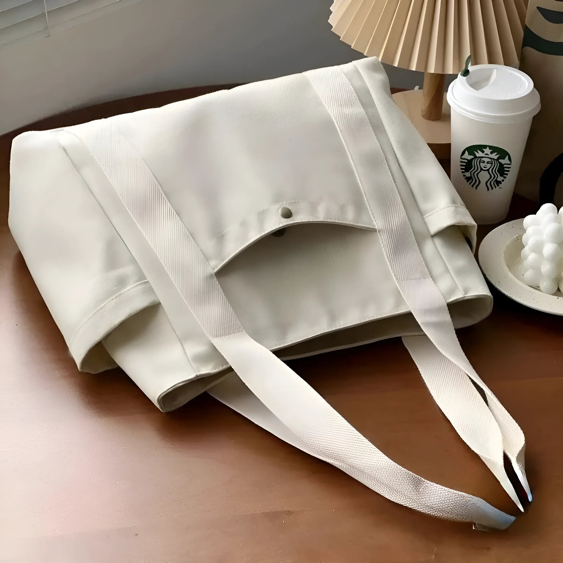 Blanc Sac de sport en toile