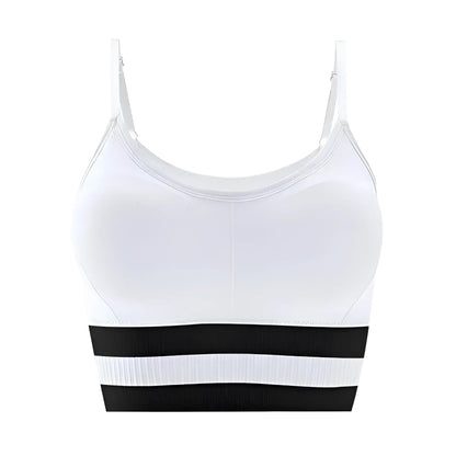 Blanc Soutien-gorge de sport avec bretelles