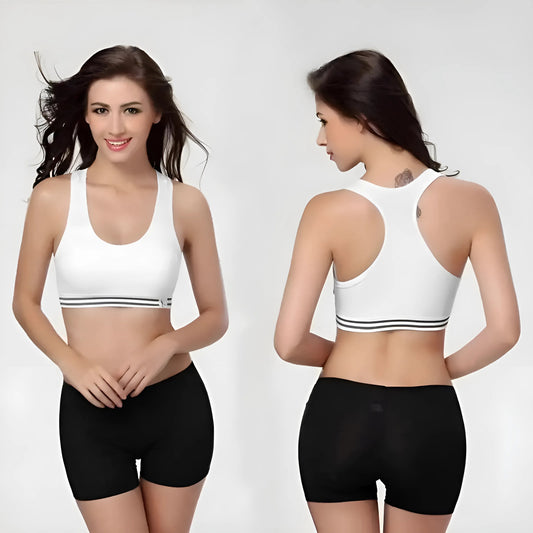 Blanc Soutien-gorge de sport respirant