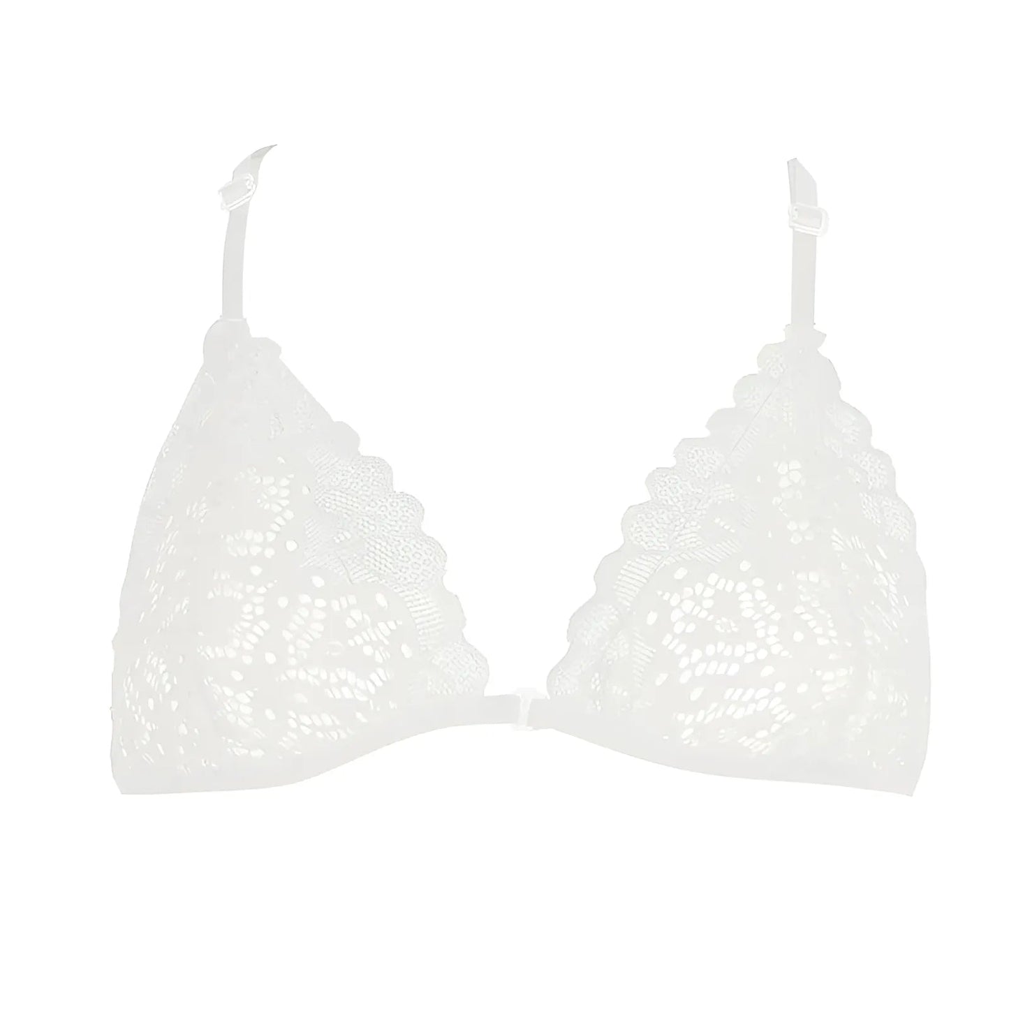 Blanc Soutien-gorge triangle en dentelle