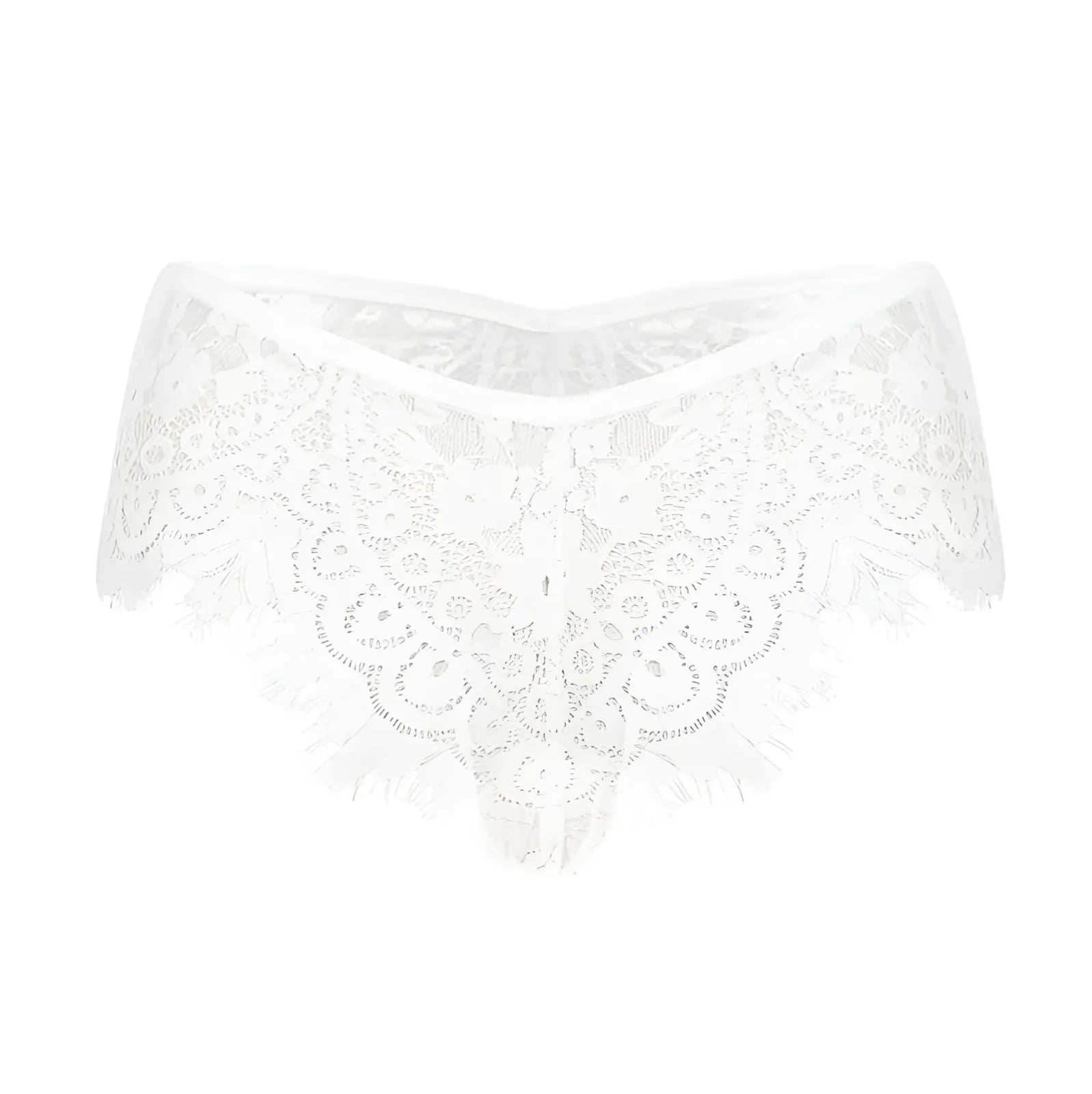 Blanc String en dentelle