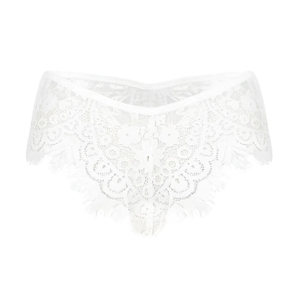 Blanc String en dentelle