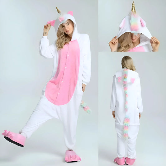 Blanc Unicorn Onesie in French is "Combinaison licorne".