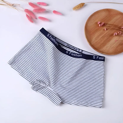 Bleu Boxers rayés pour femmes