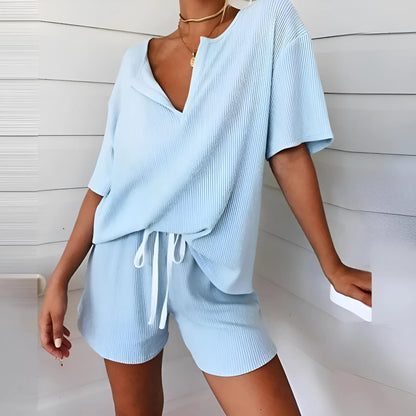 Bleu clair Pyjamas classiques pour femmes