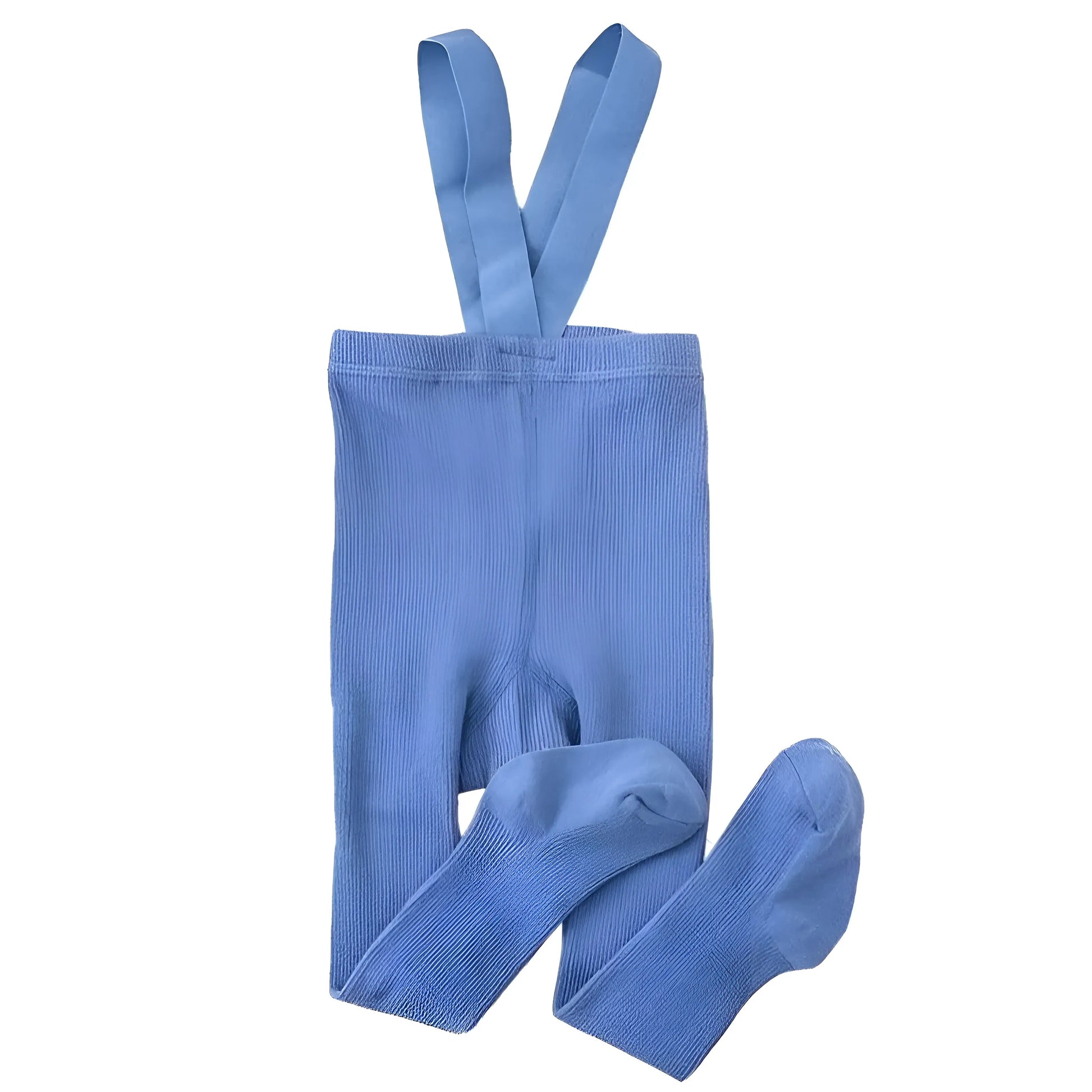 Bleu Collants avec bretelles pour enfants