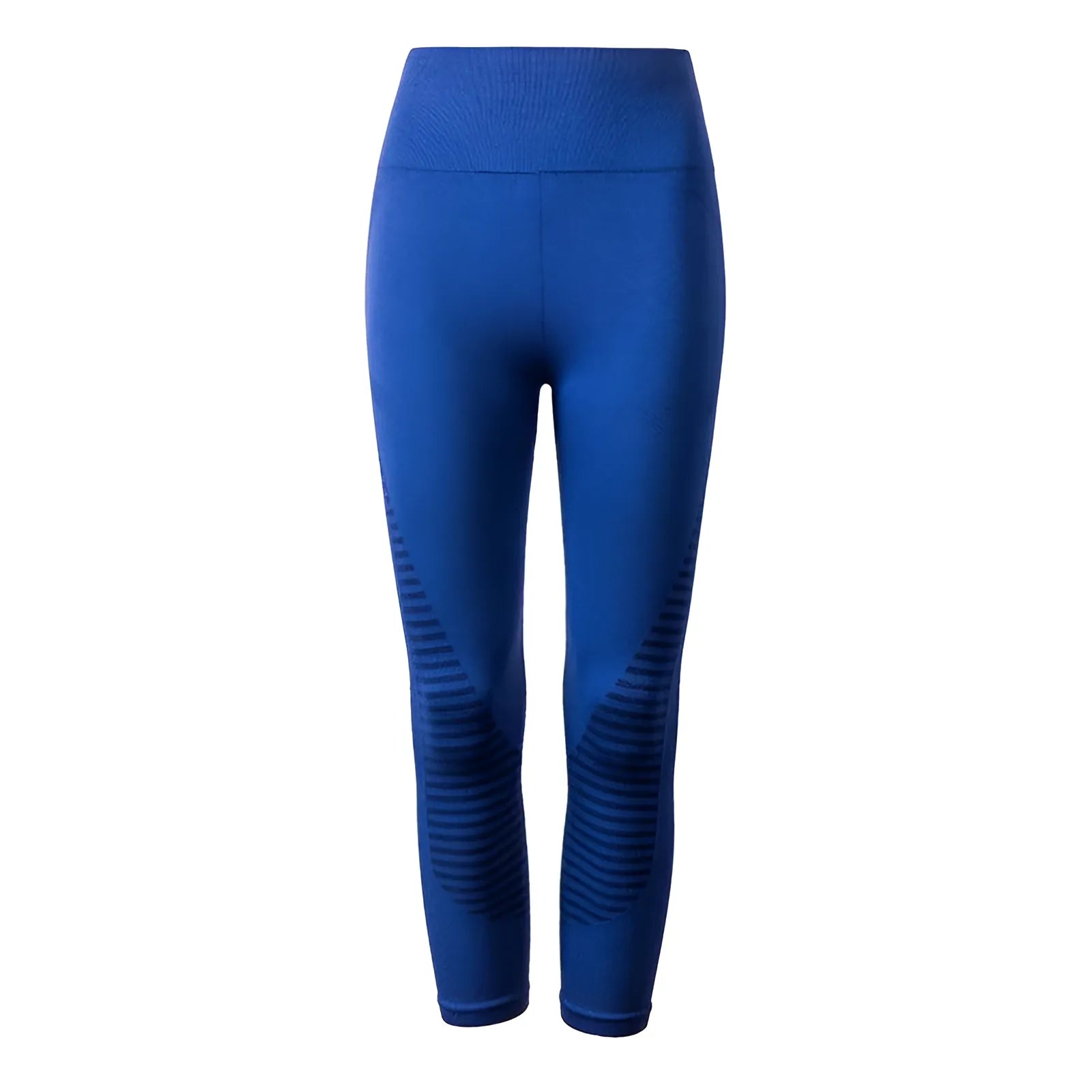 Bleu Leggings de sport à taille large