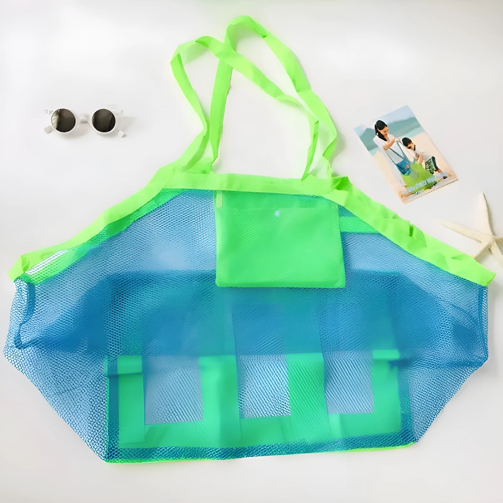 Bleu Sac à jouets de plage pour enfants