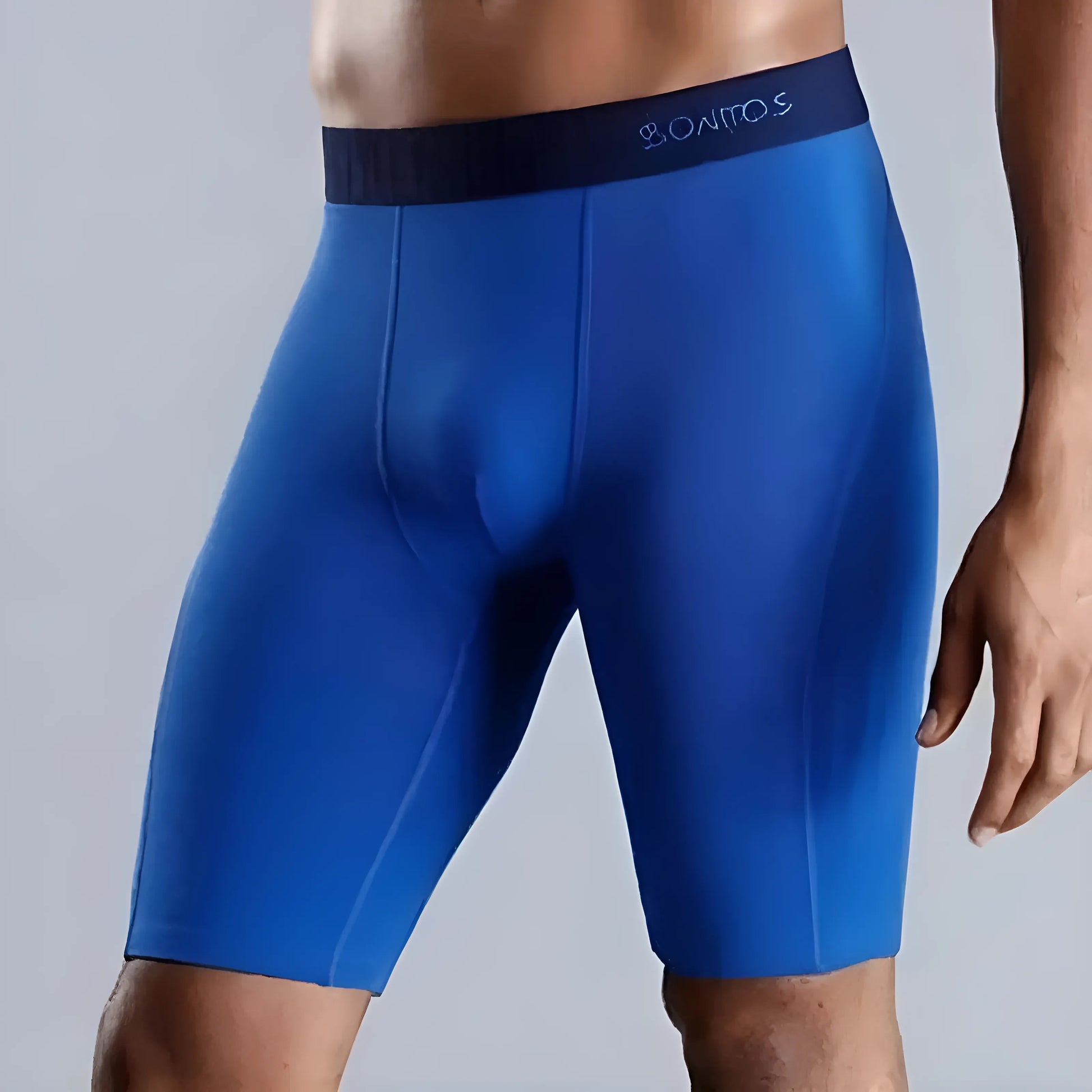 Bleu Shorts boxers longs pour hommes