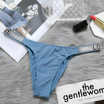 Bleu String de lingerie LOVE pour femmes