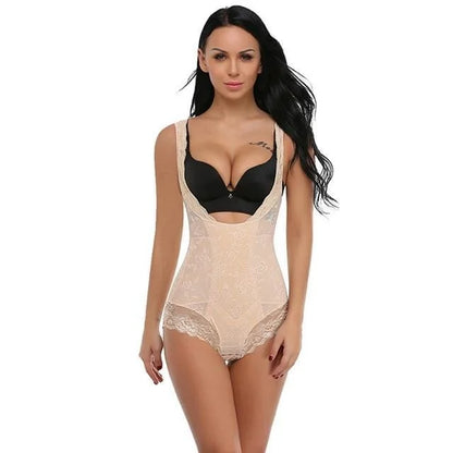 Body amincissant en dentelle - beige / s