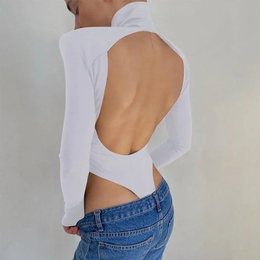 Body pour femmes avec dos ouvert - blanc / s