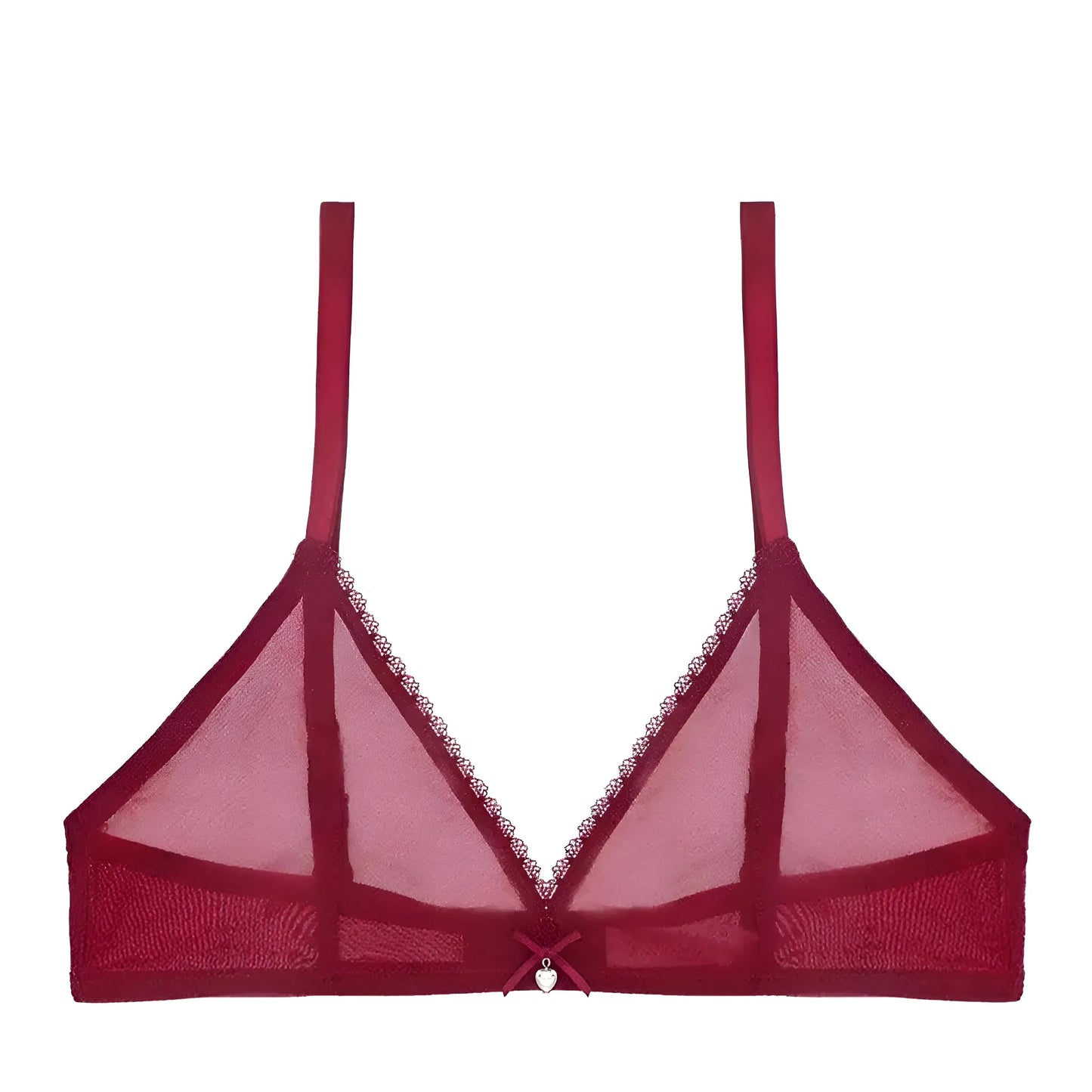 Bourgogne Bralette transparente