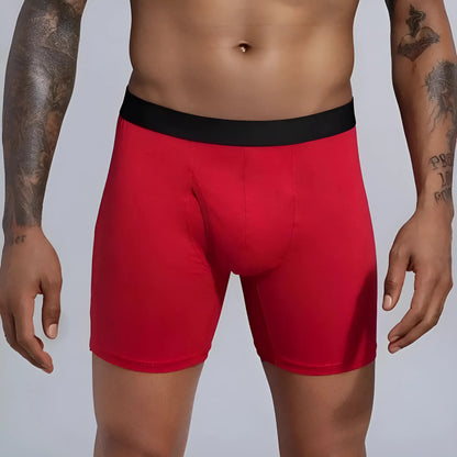 Bourgogne Shorts de boxeur pour hommes avec des jambes plus longues