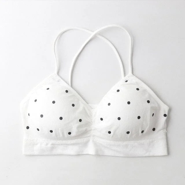 Bralette à pois - blanc / universel