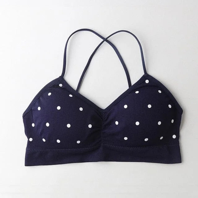 Bralette à pois - bleu marine / universel