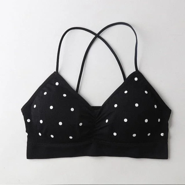 Bralette à pois - noir / universel