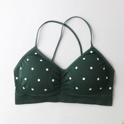 Bralette à pois - vert / universel