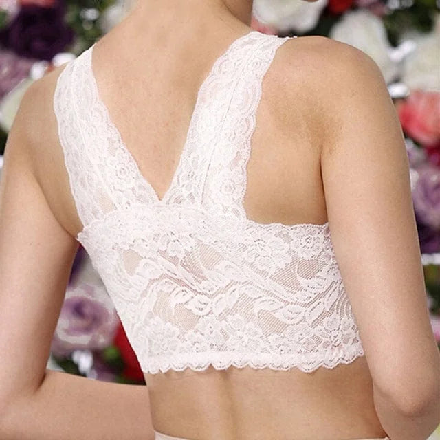 Bralette en dentelle - blanc / s