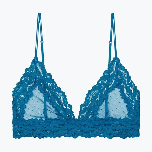 Bralette en dentelle - bleu / s