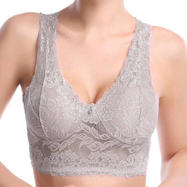 Bralette en dentelle - gris / s