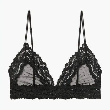 Bralette en dentelle - noir / s