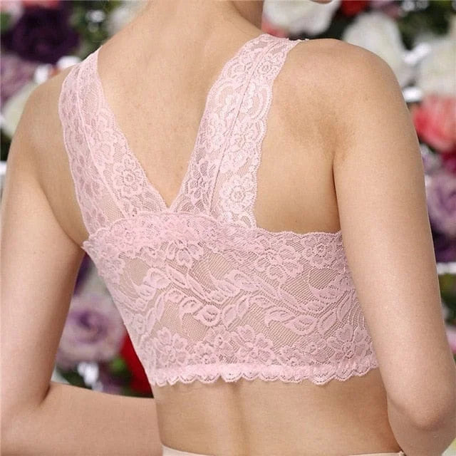 Bralette en dentelle - rose / s