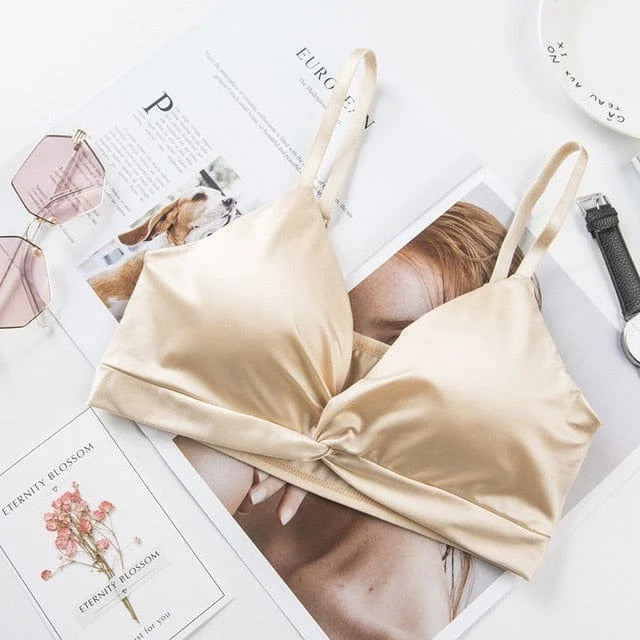 Bralette en satin - beige / universel