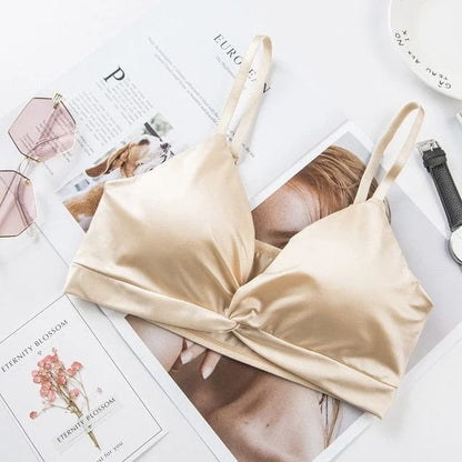 Bralette en satin - beige / universel