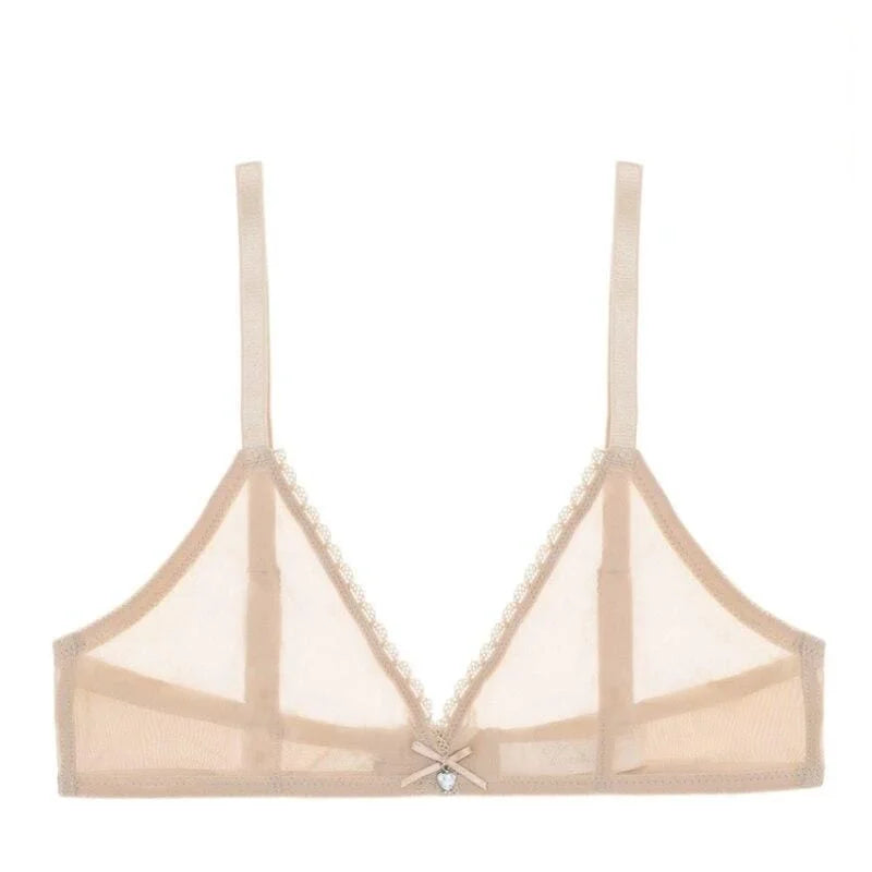 Bralette transparente - beige / s